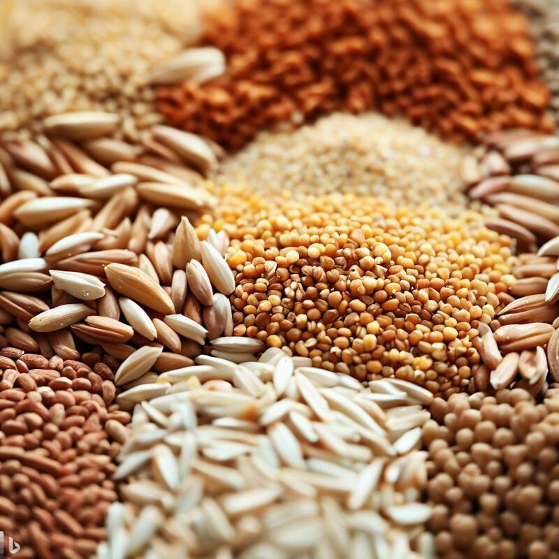 types of grains used in chicken feed